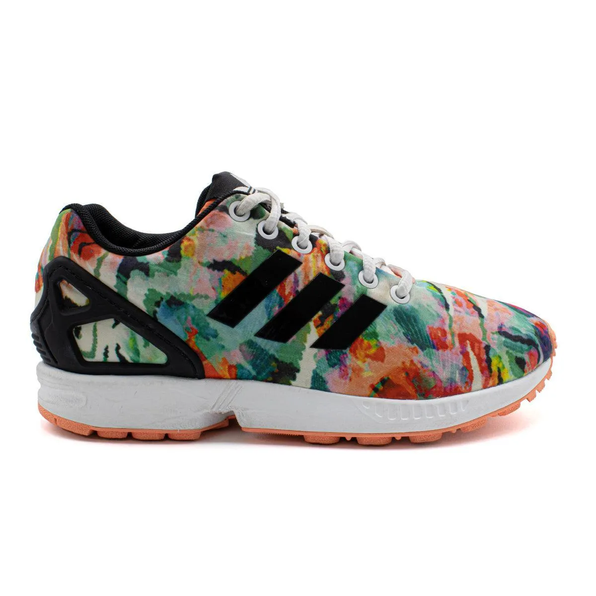 Adidas Zx Flux Watercolor Sport Shoes Fabric Multicolour Colour For Women