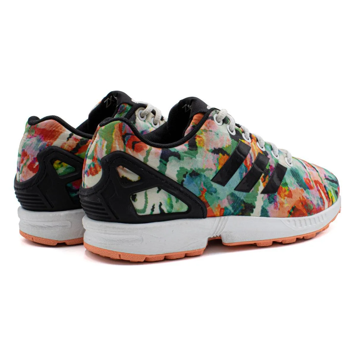 Adidas Zx Flux Watercolor Sport Shoes Fabric Multicolour Colour For Women