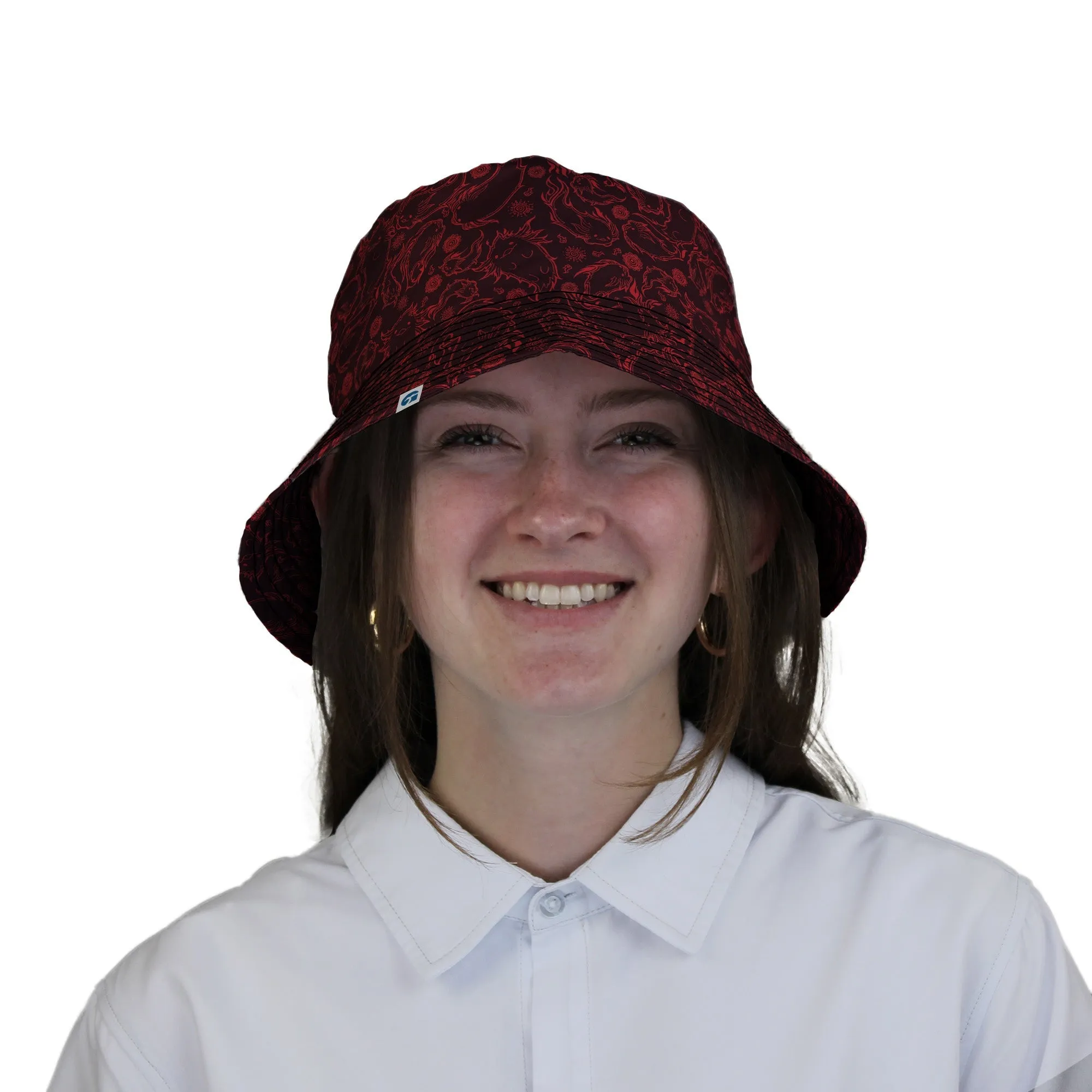 Axolotl Firebending Salamanders Bucket Hat