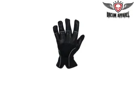 Black Leather Riding Gloves