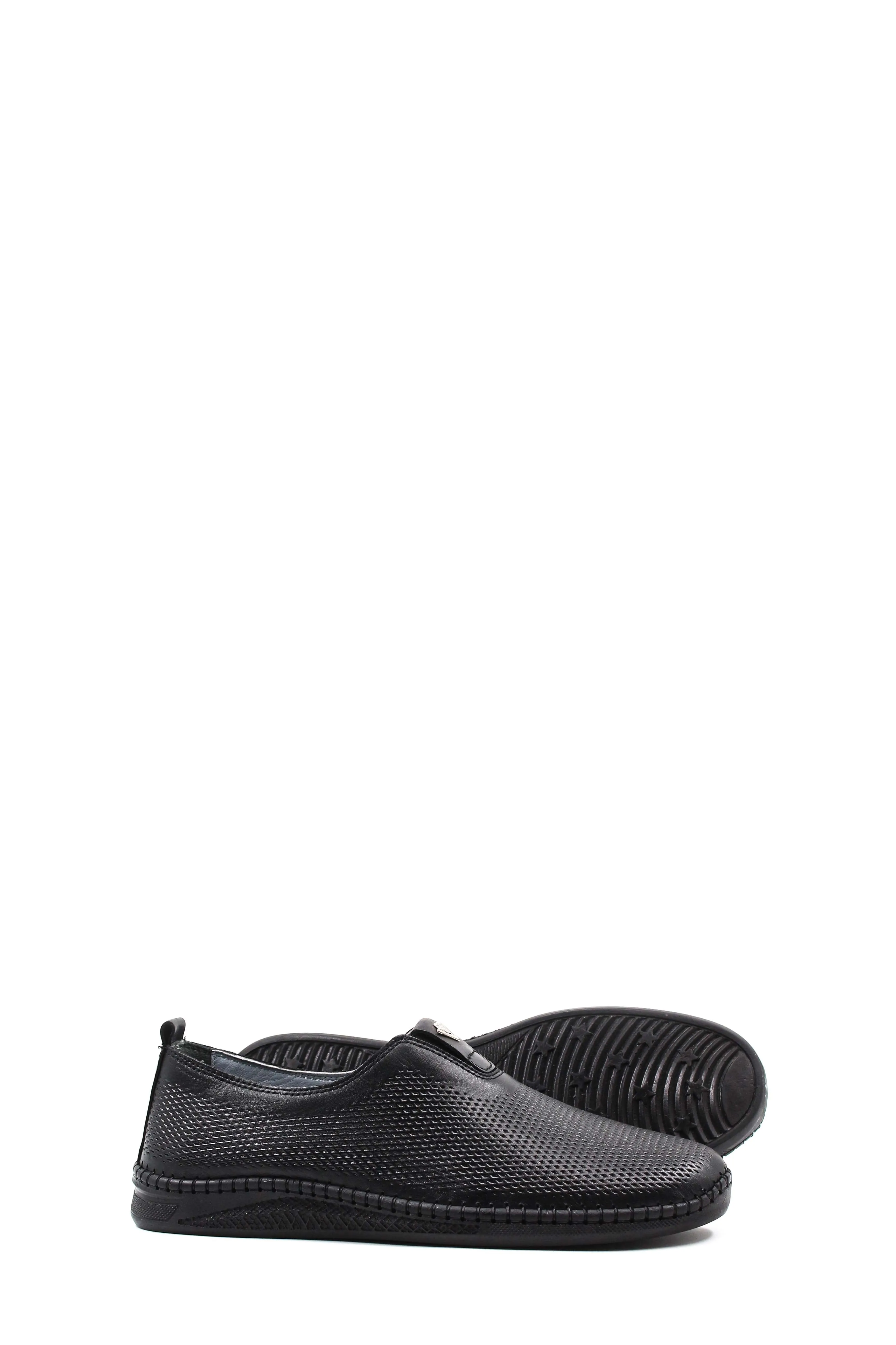 Black Mesh Slip-On Loafers-Wessi