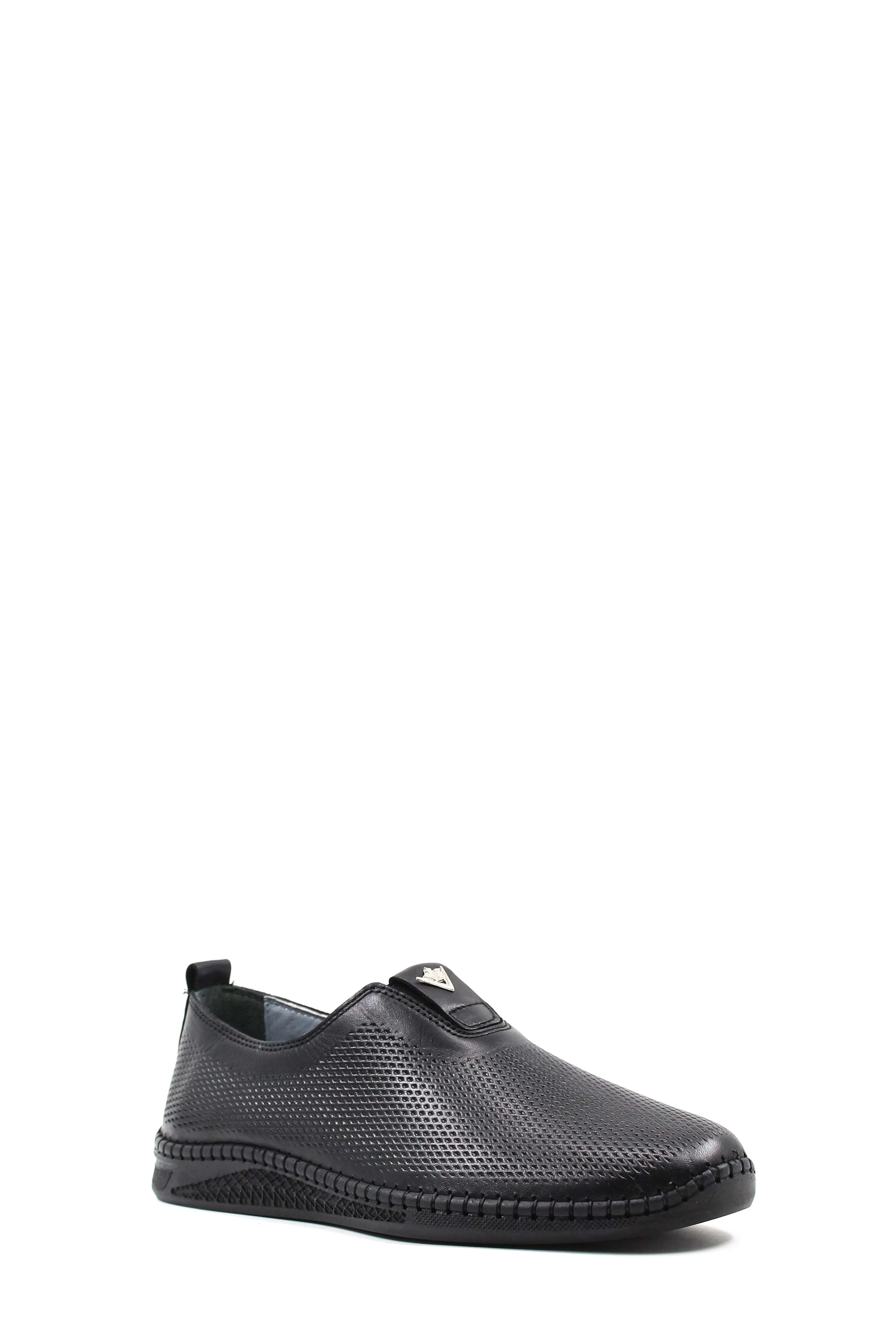 Black Mesh Slip-On Loafers-Wessi