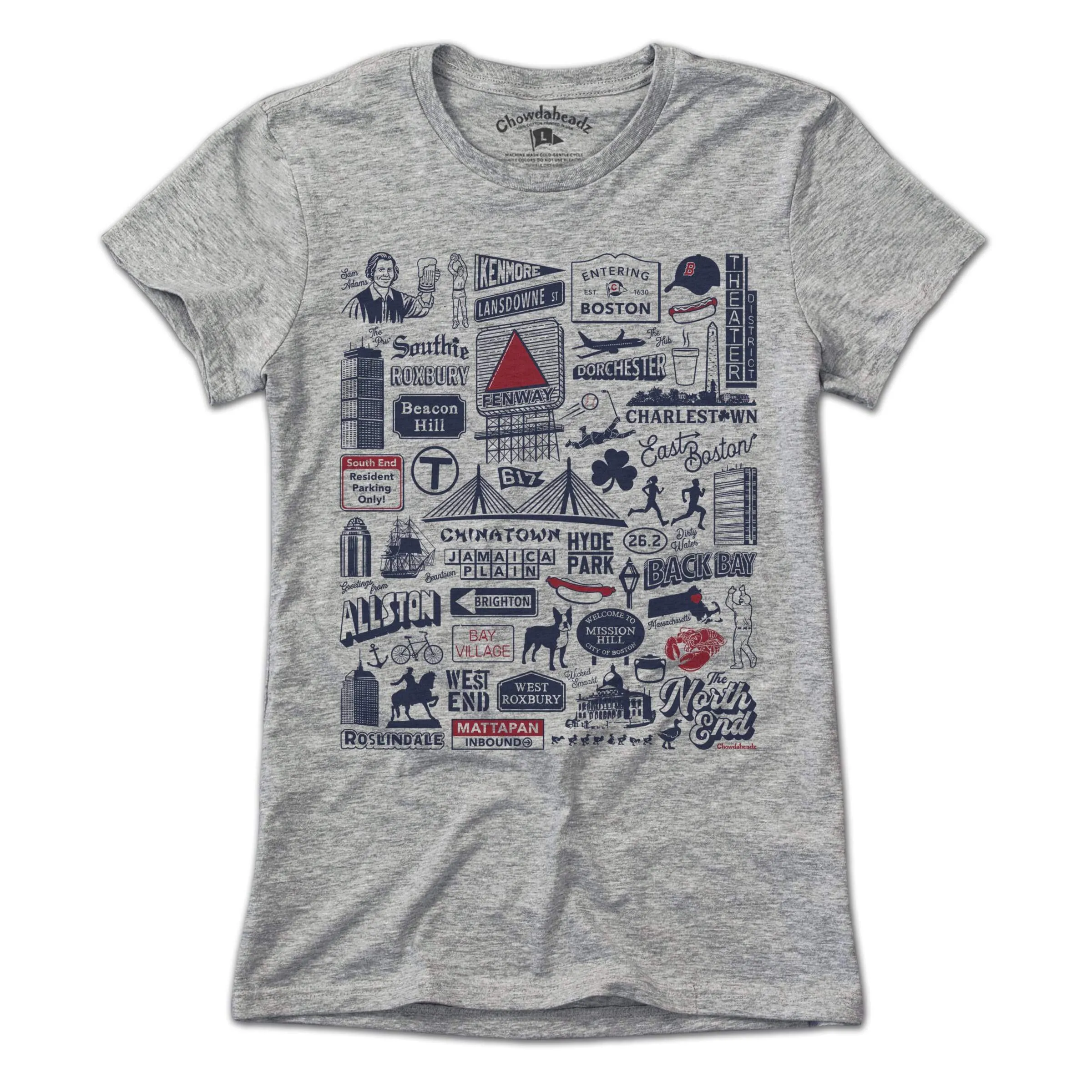 Boston Tourist Attraction T-Shirt: Unisex / L /Chowdaheadz