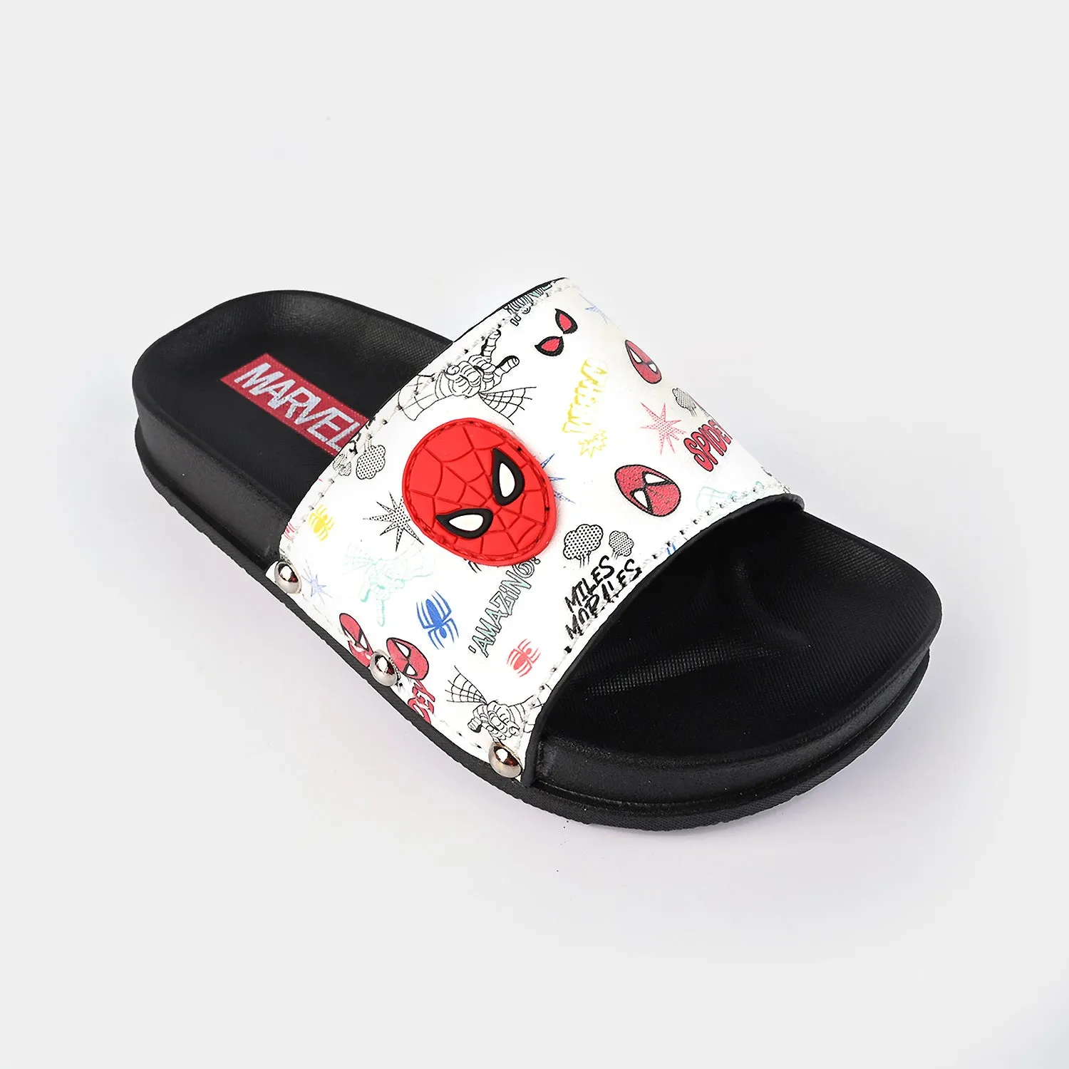 Boys Slipper SF-08- Black/White