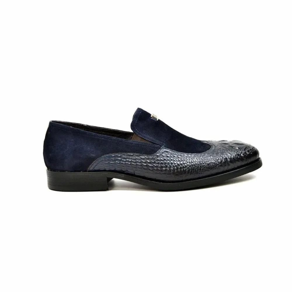 British Walkers Men's Shiraz Navy Blue Leather Loafers