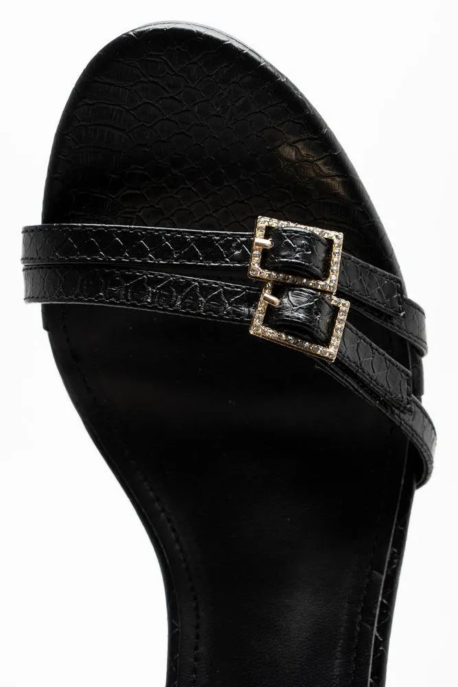 Buckle Detail Heeled Sandal