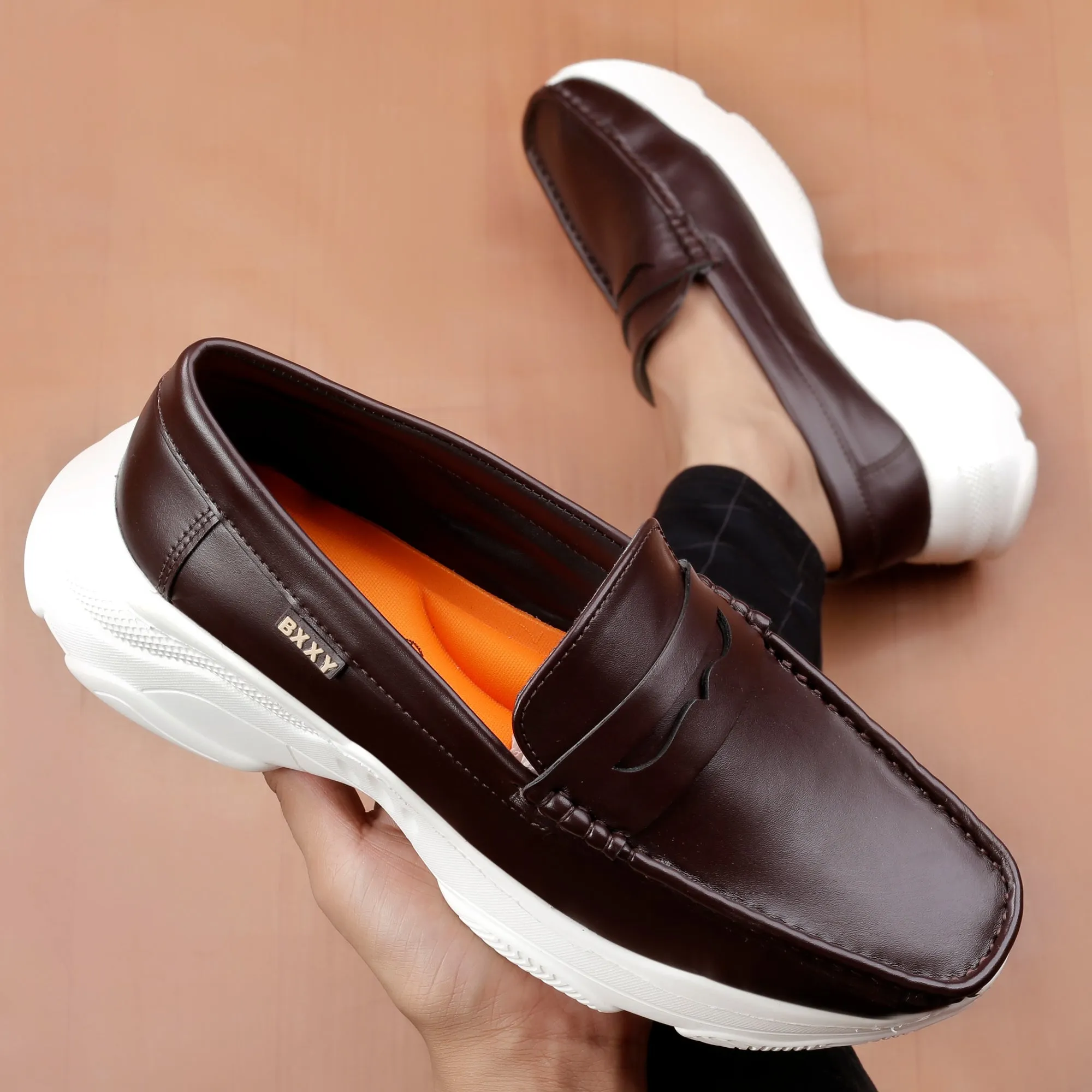 Bxxy's Men's Trendiest Checker Loafers for Men