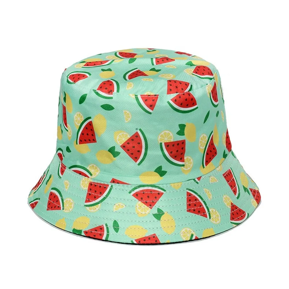 Cute Strawberry Watermelon Cherry Fruit Printed Hat