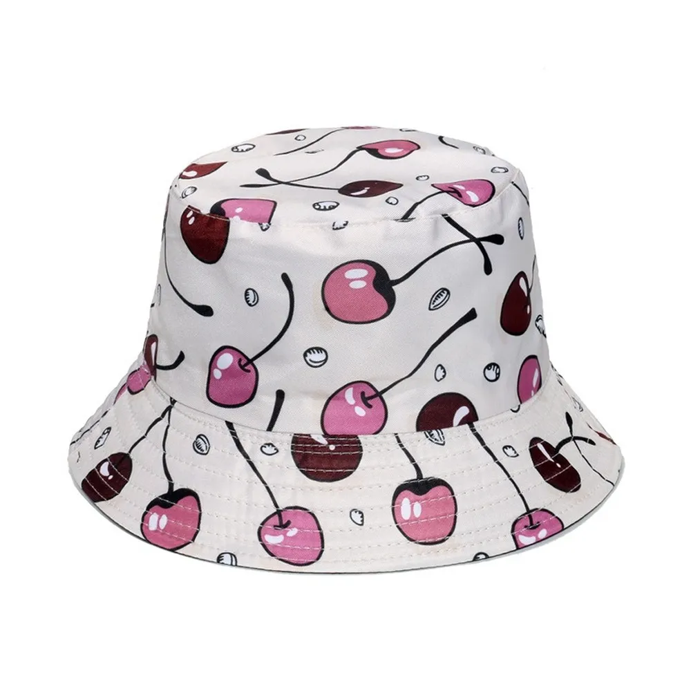 Cute Strawberry Watermelon Cherry Fruit Printed Hat