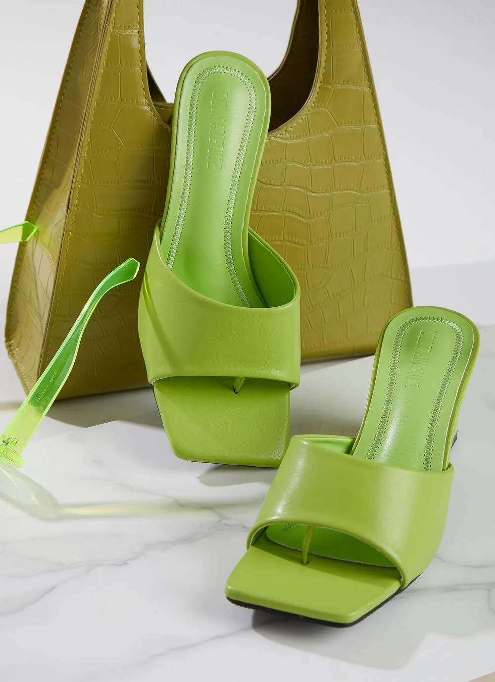 Dixie Mule Heel - Lime Green