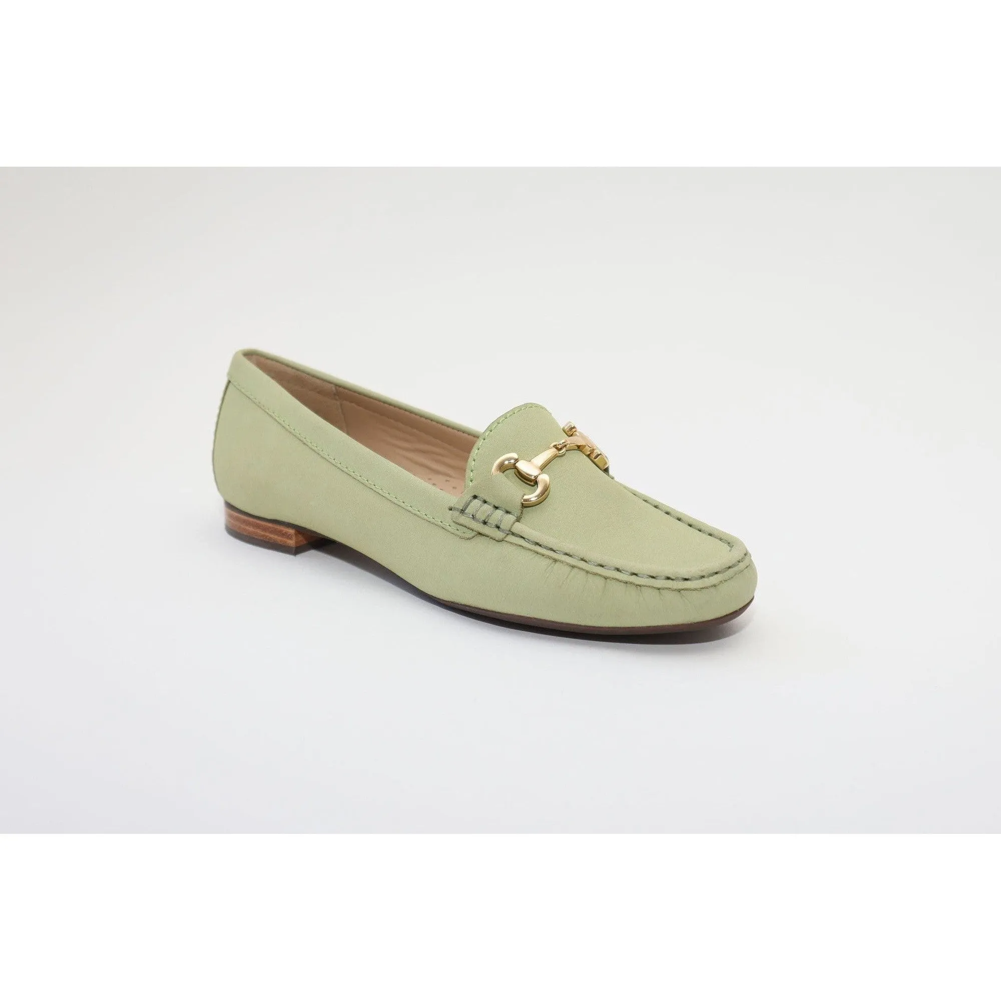 Elevate your Sole 25836 Sunflower Ladies Lime Nubuck Leather Loafers