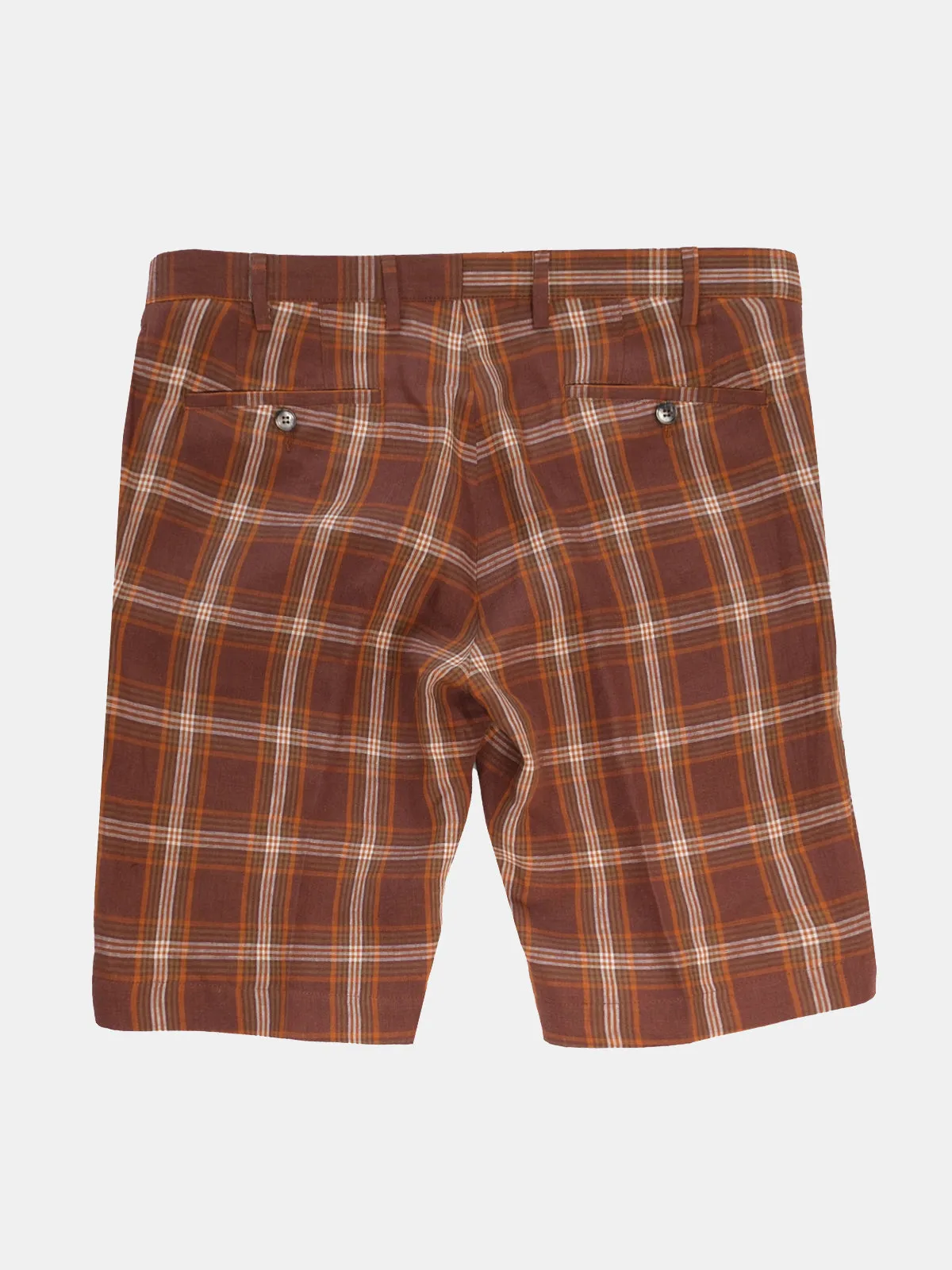 Fermo Shorts - Rust Linen Check