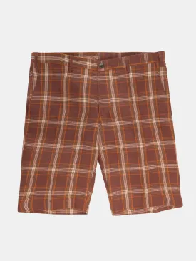 Fermo Shorts - Rust Linen Check