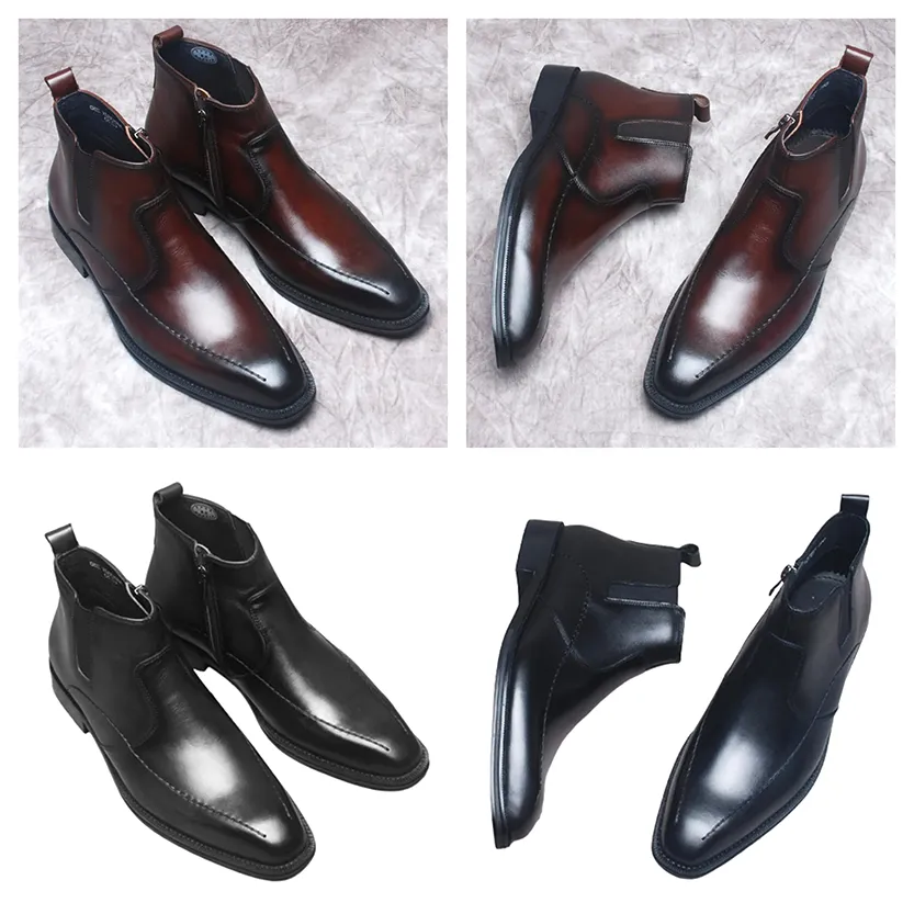 Funki Buys | Boots | Men's Formal Leather Chelsea Ankle Boots