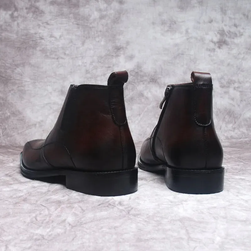 Funki Buys | Boots | Men's Formal Leather Chelsea Ankle Boots