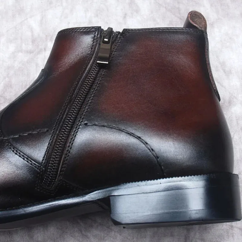 Funki Buys | Boots | Men's Formal Leather Chelsea Ankle Boots