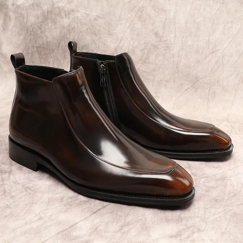 Funki Buys | Boots | Men's Genuine Leather Formal Ankle Boots