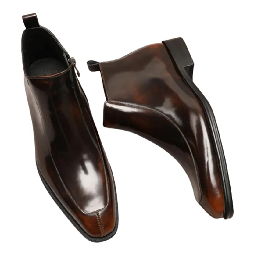 Funki Buys | Boots | Men's Genuine Leather Formal Ankle Boots