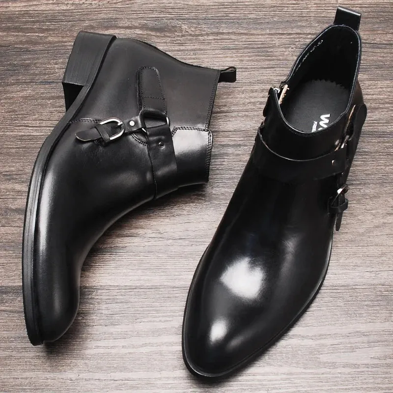 Funki Buys | Boots | Men's Luxury Formal Leather Dress Boots