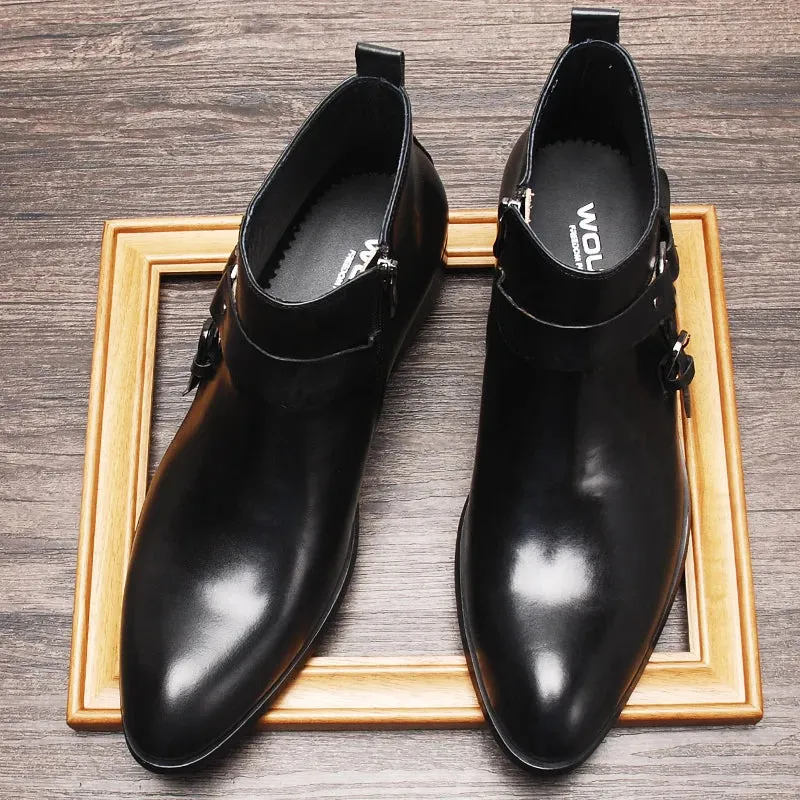 Funki Buys | Boots | Men's Luxury Formal Leather Dress Boots