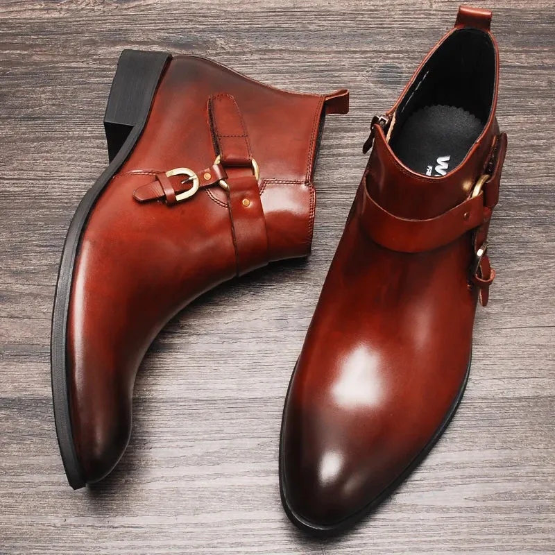 Funki Buys | Boots | Men's Luxury Formal Leather Dress Boots