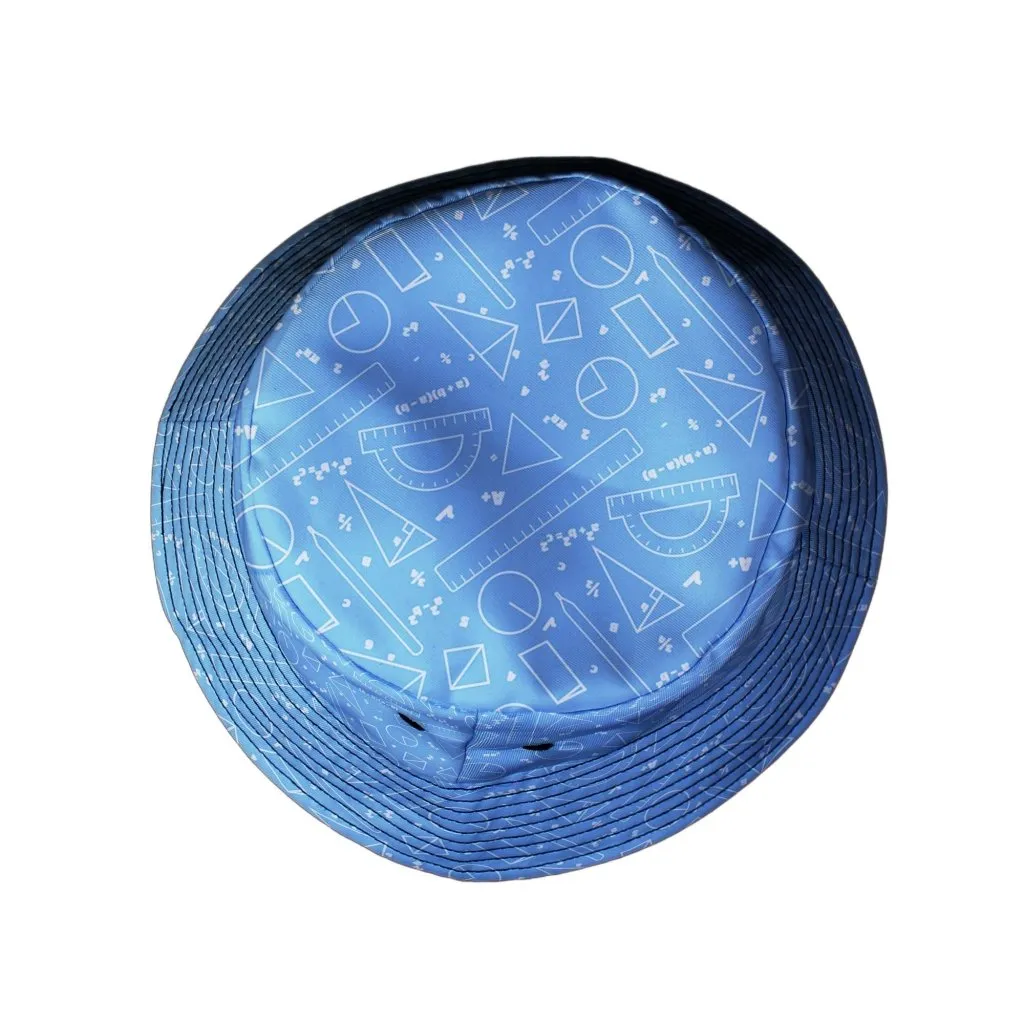 Geometry Blue Math Bucket Hat