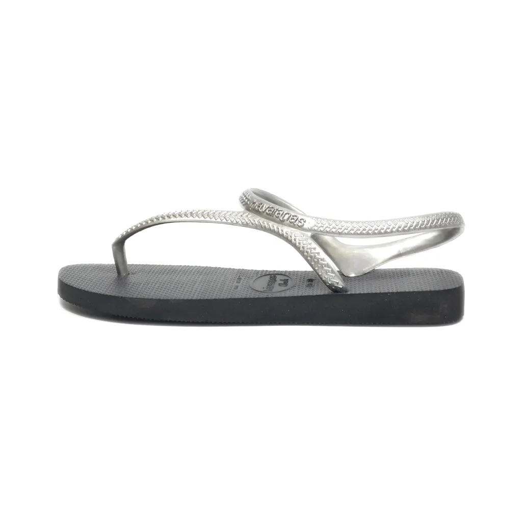 Havaianas Slippers Rubber Silver Colour For Women