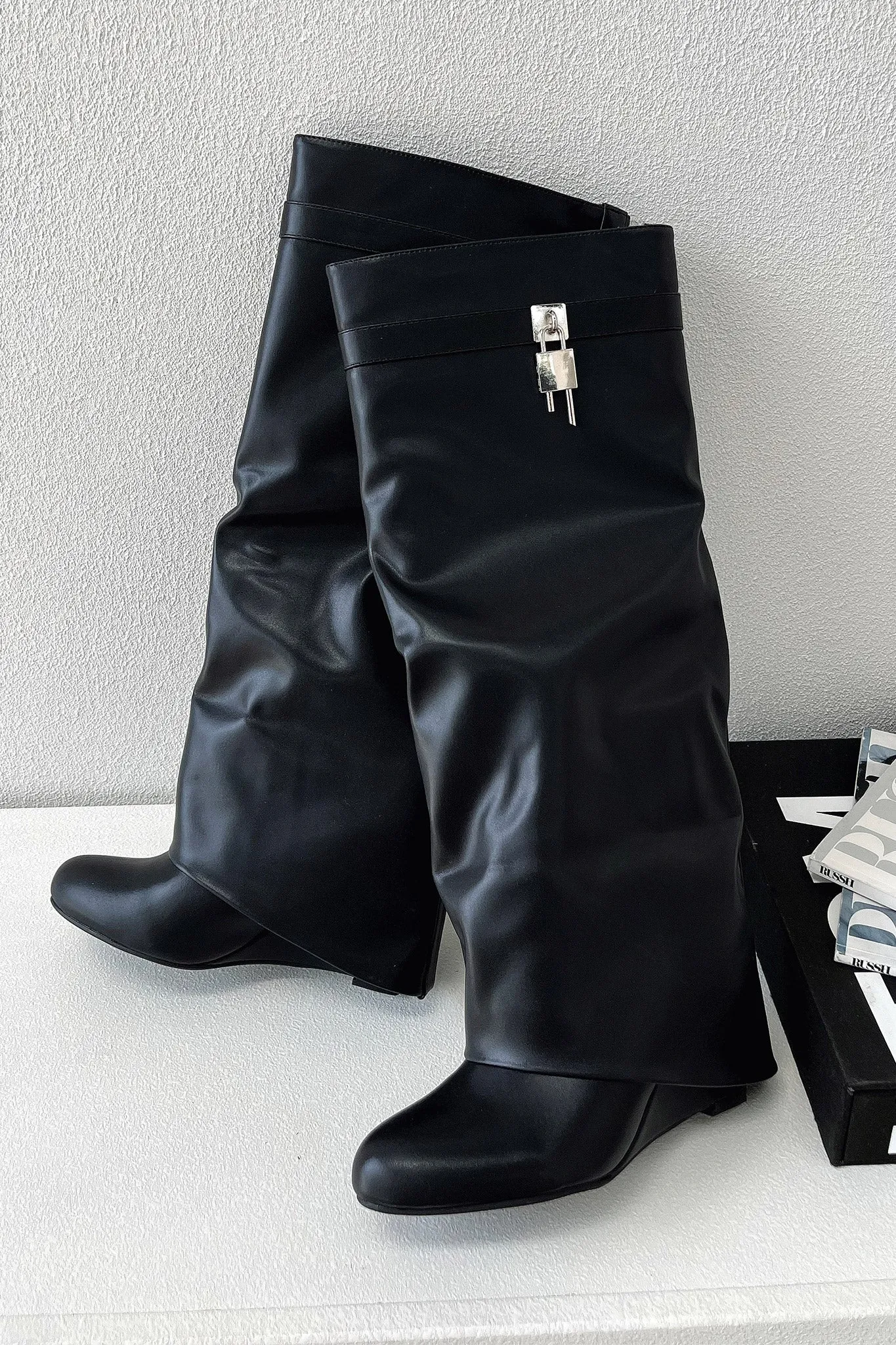 Hazal Knee High Boots - Black