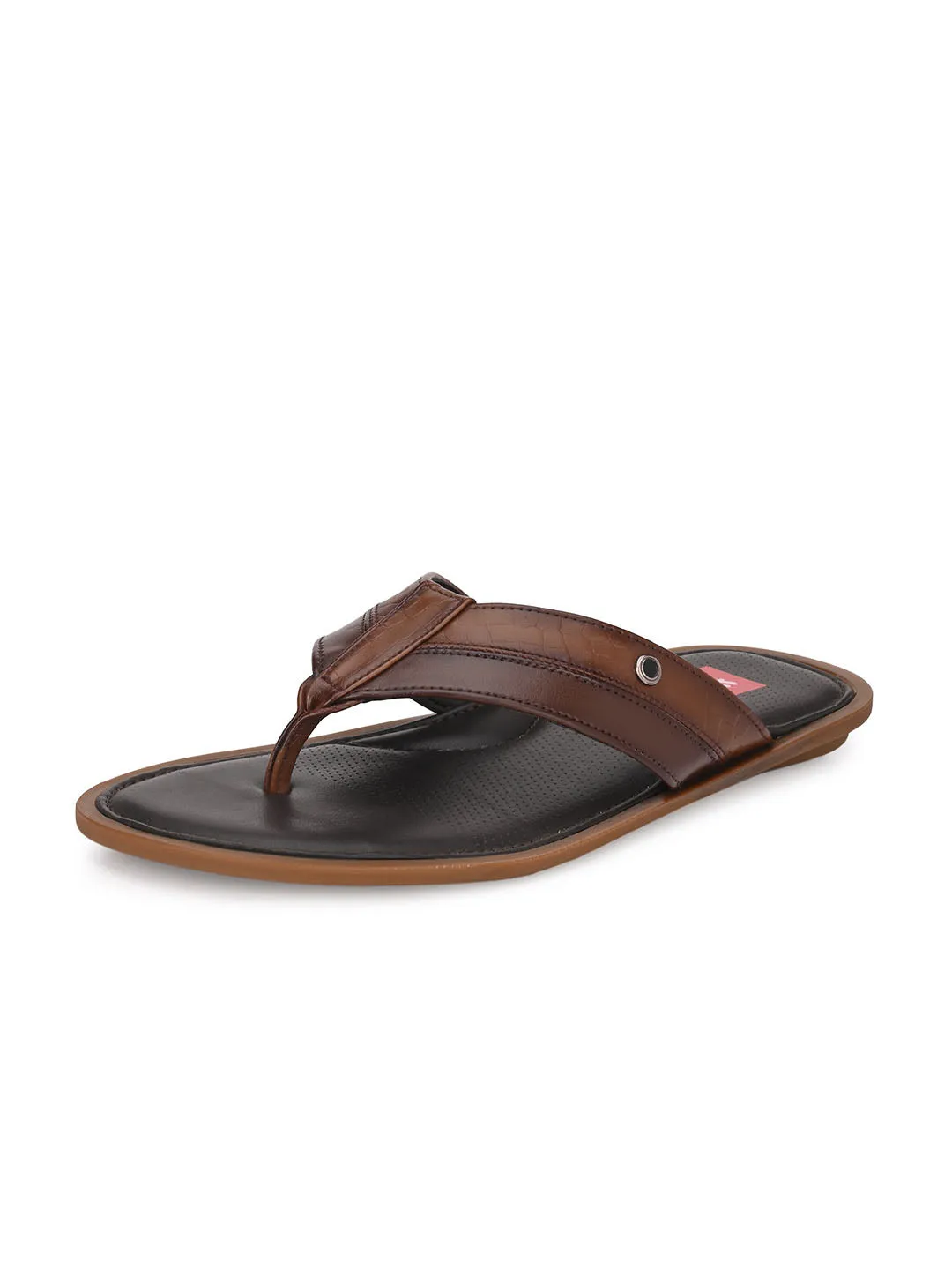 HITZMS_5815 Men's Brown Synthetic Daily Wear Open Slipper