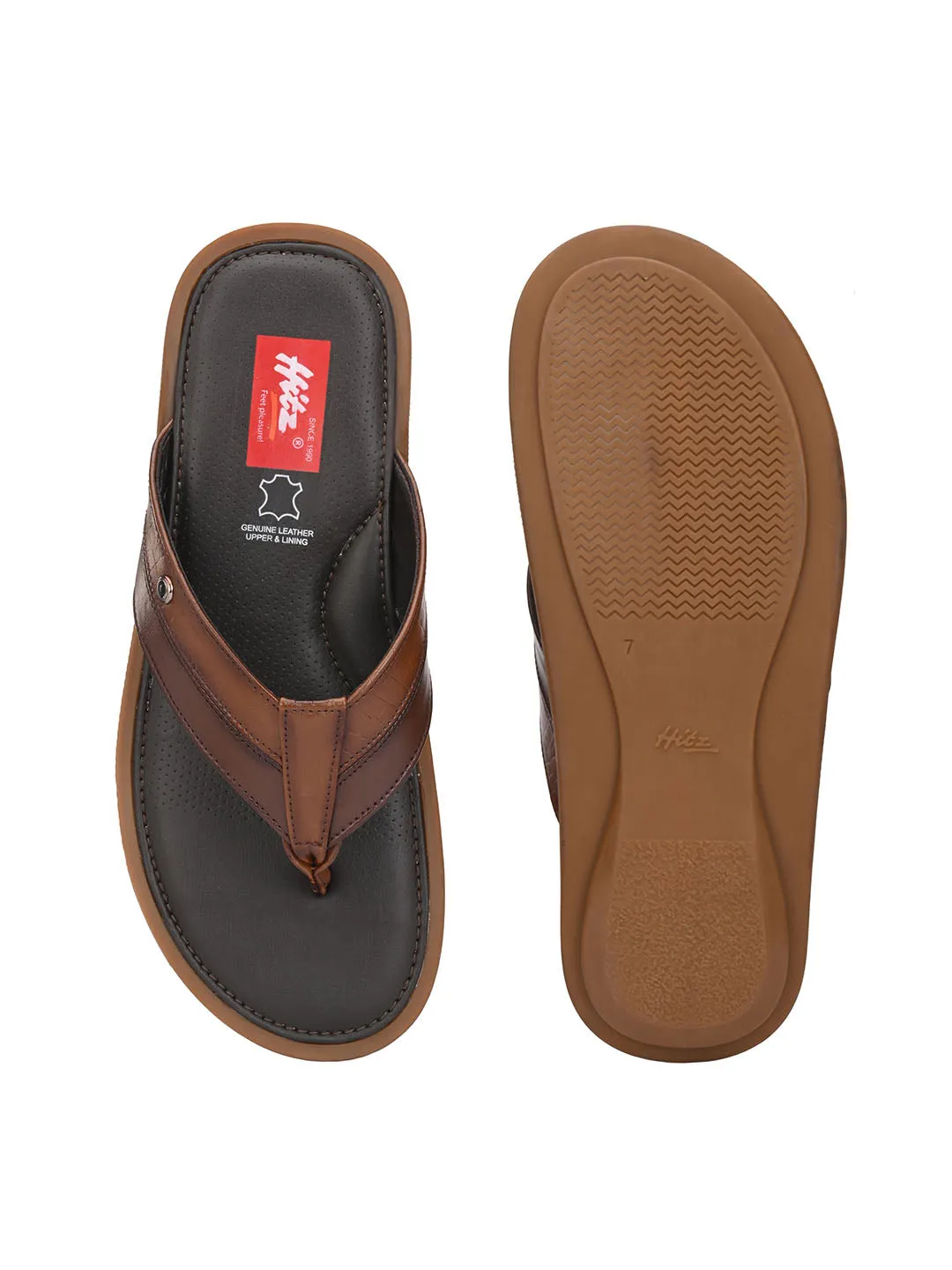 HITZMS_5815 Men's Brown Synthetic Daily Wear Open Slipper