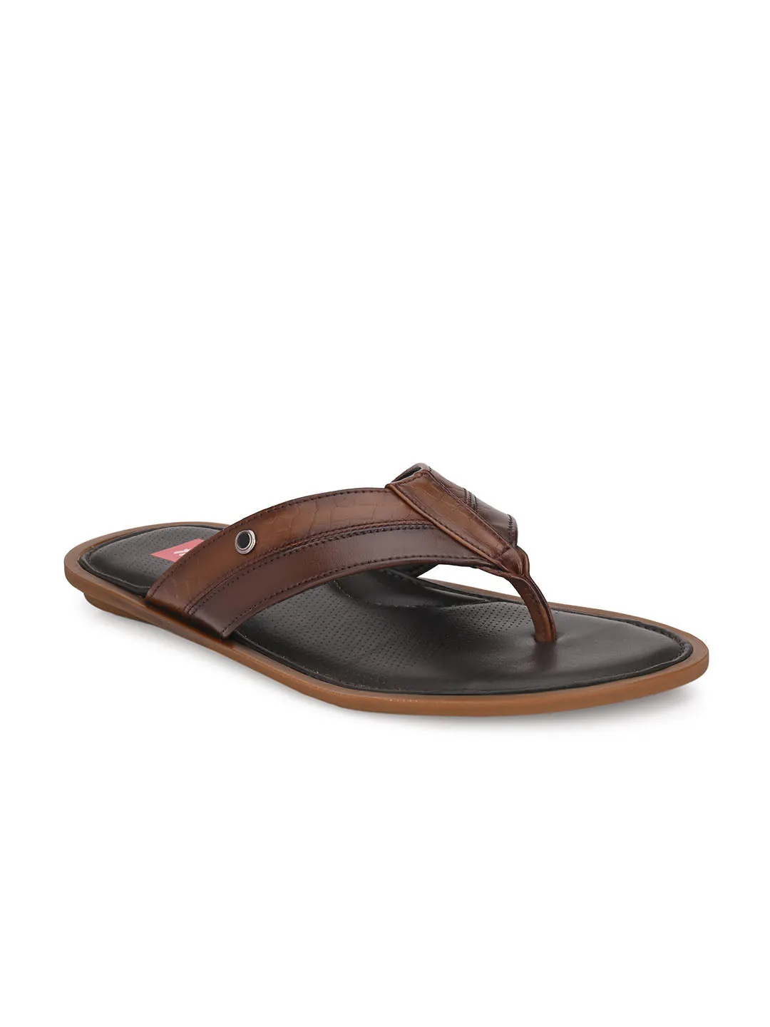 HITZMS_5815 Men's Brown Synthetic Daily Wear Open Slipper