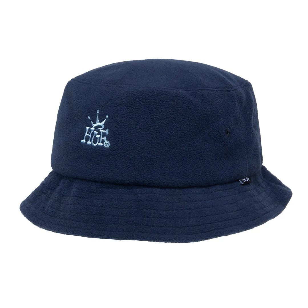 HUF CROWN POLAR FLEECE BUCKET HAT // NAVY