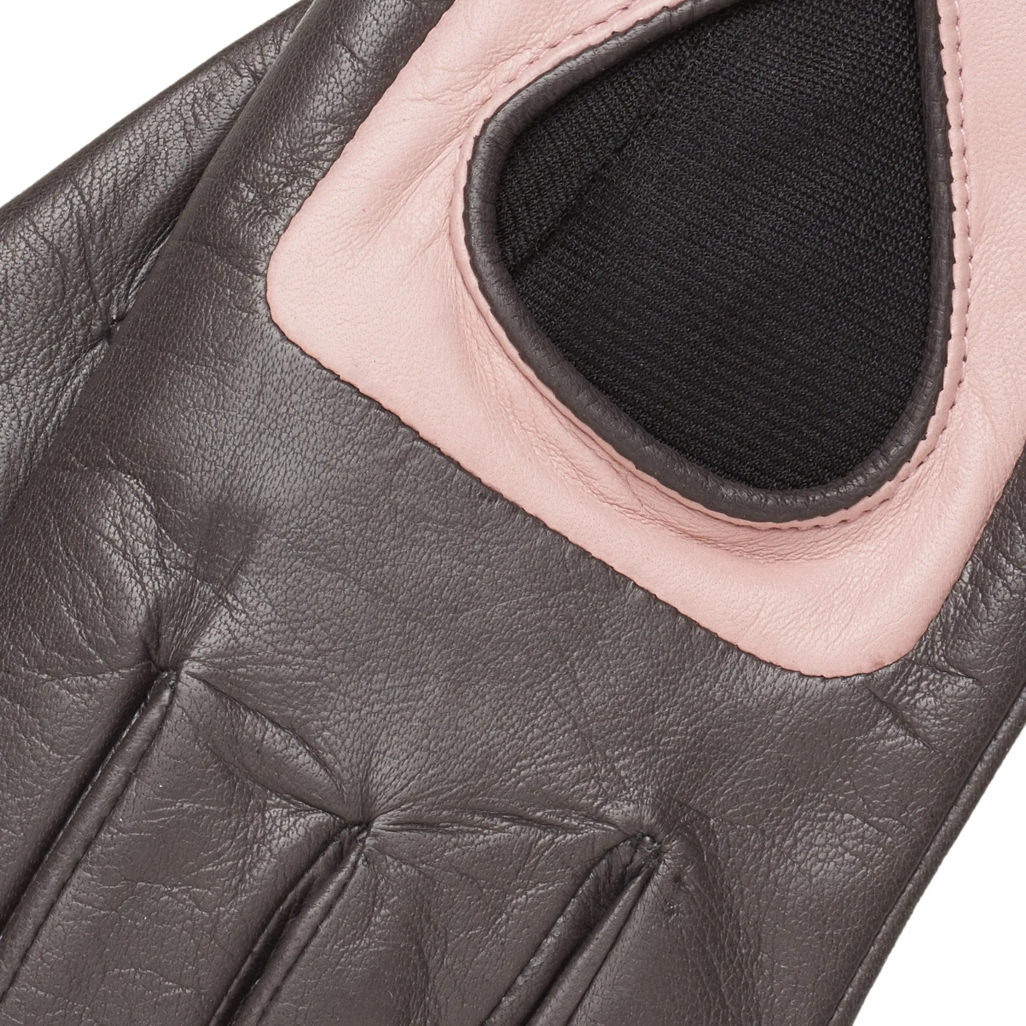 Livorno Grey and Rose Leather Gloves