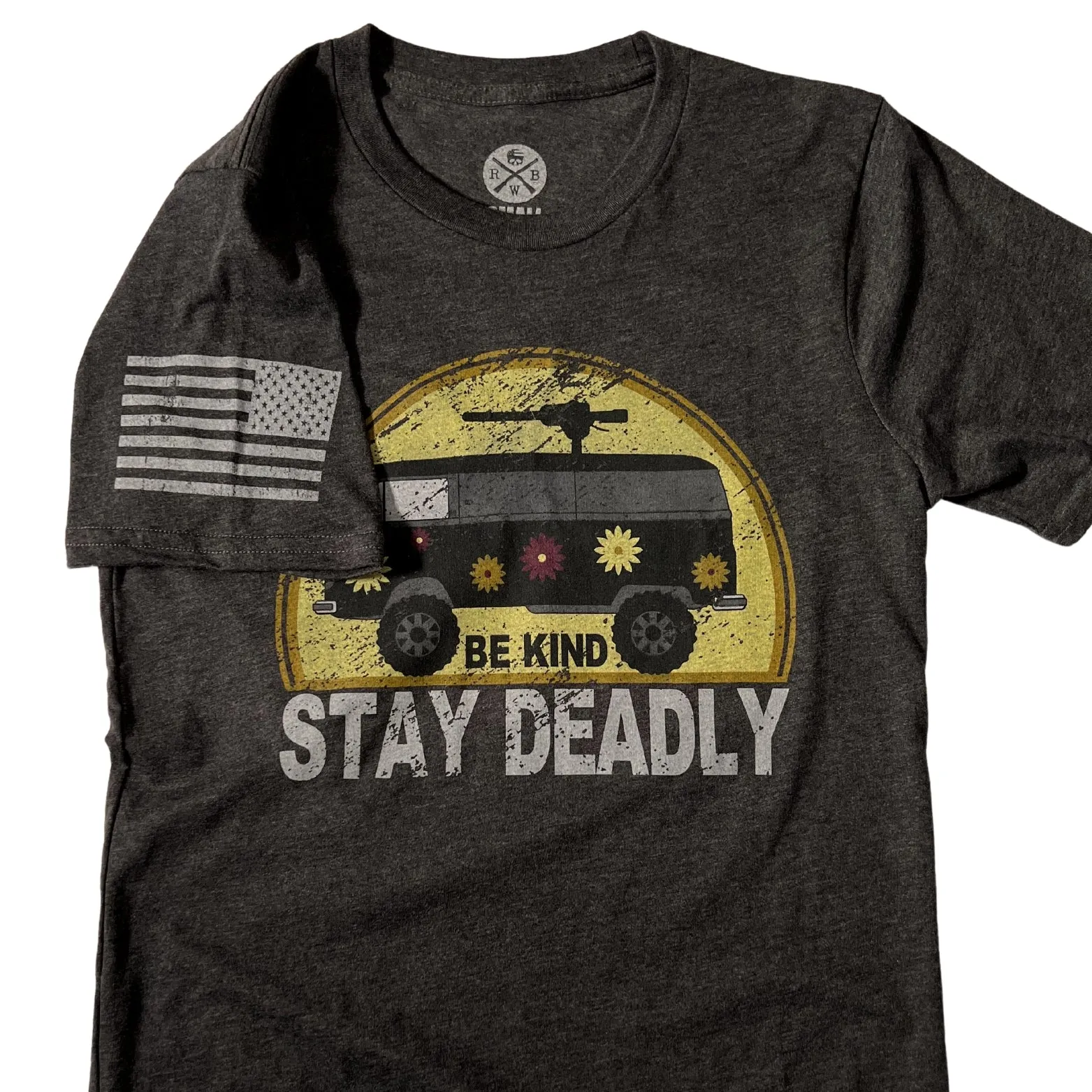 Men's Be Kind Stay Deadly Patriotic T Shirt