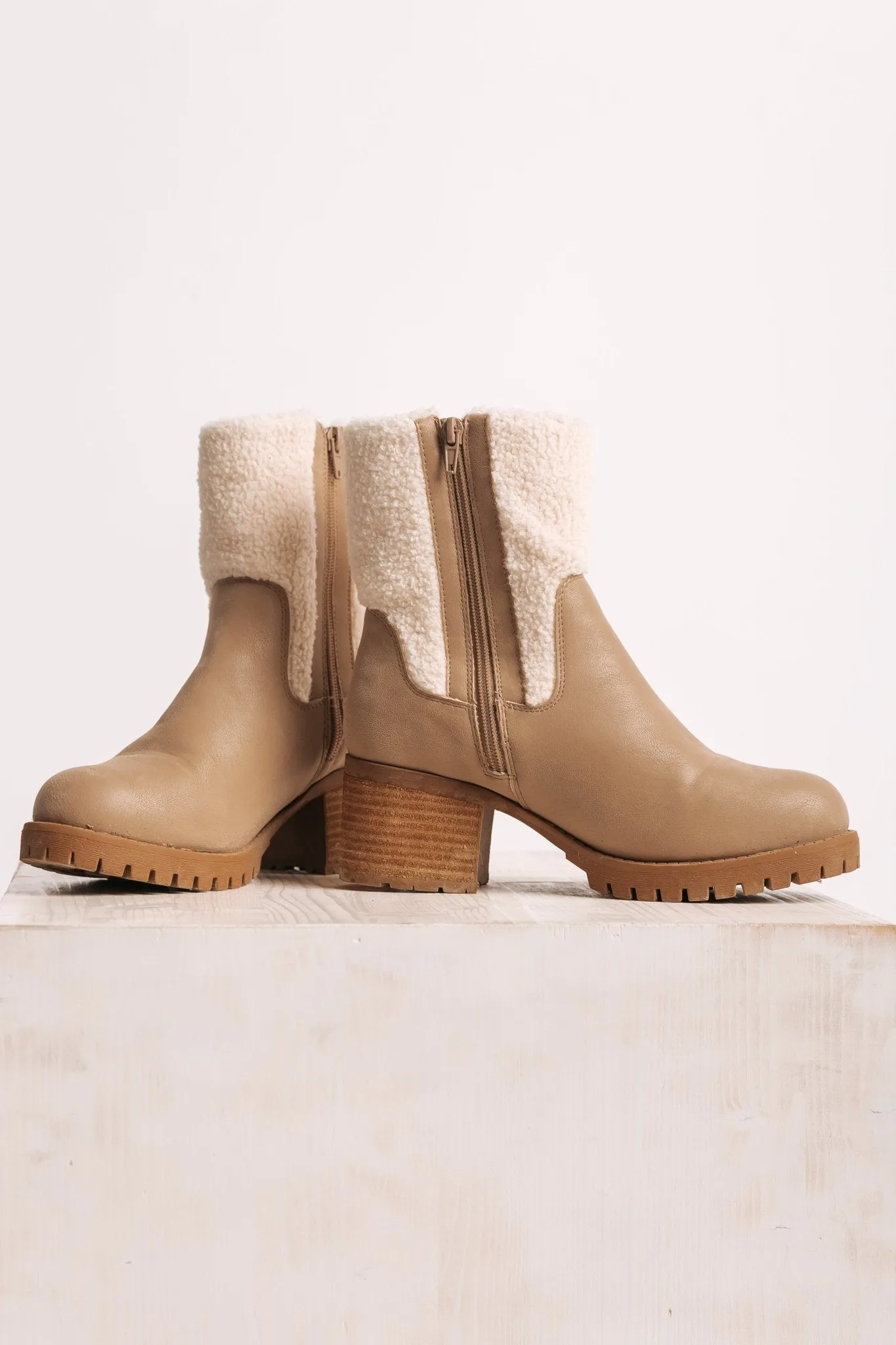 MIA Jakob Sherpa Heeled Booties