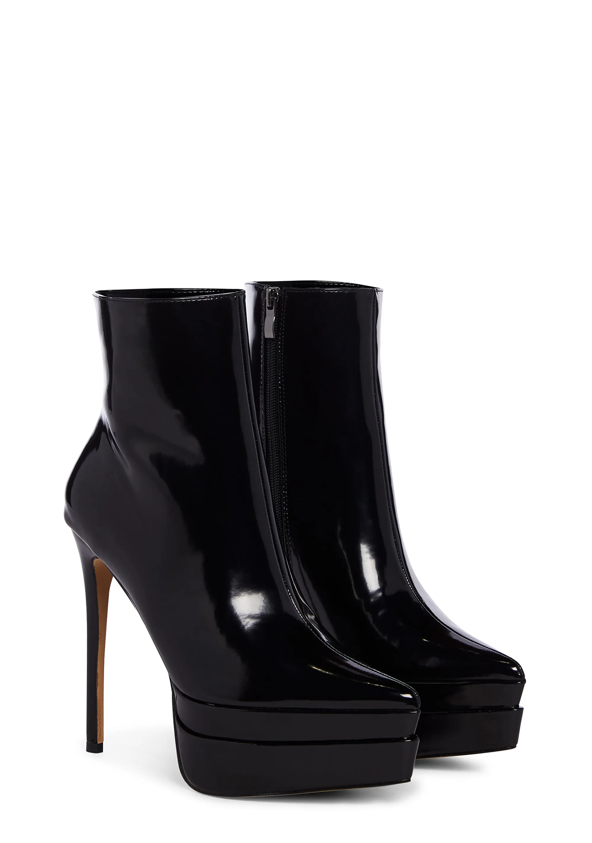 Mondavi Heeled Platform Boots - Black