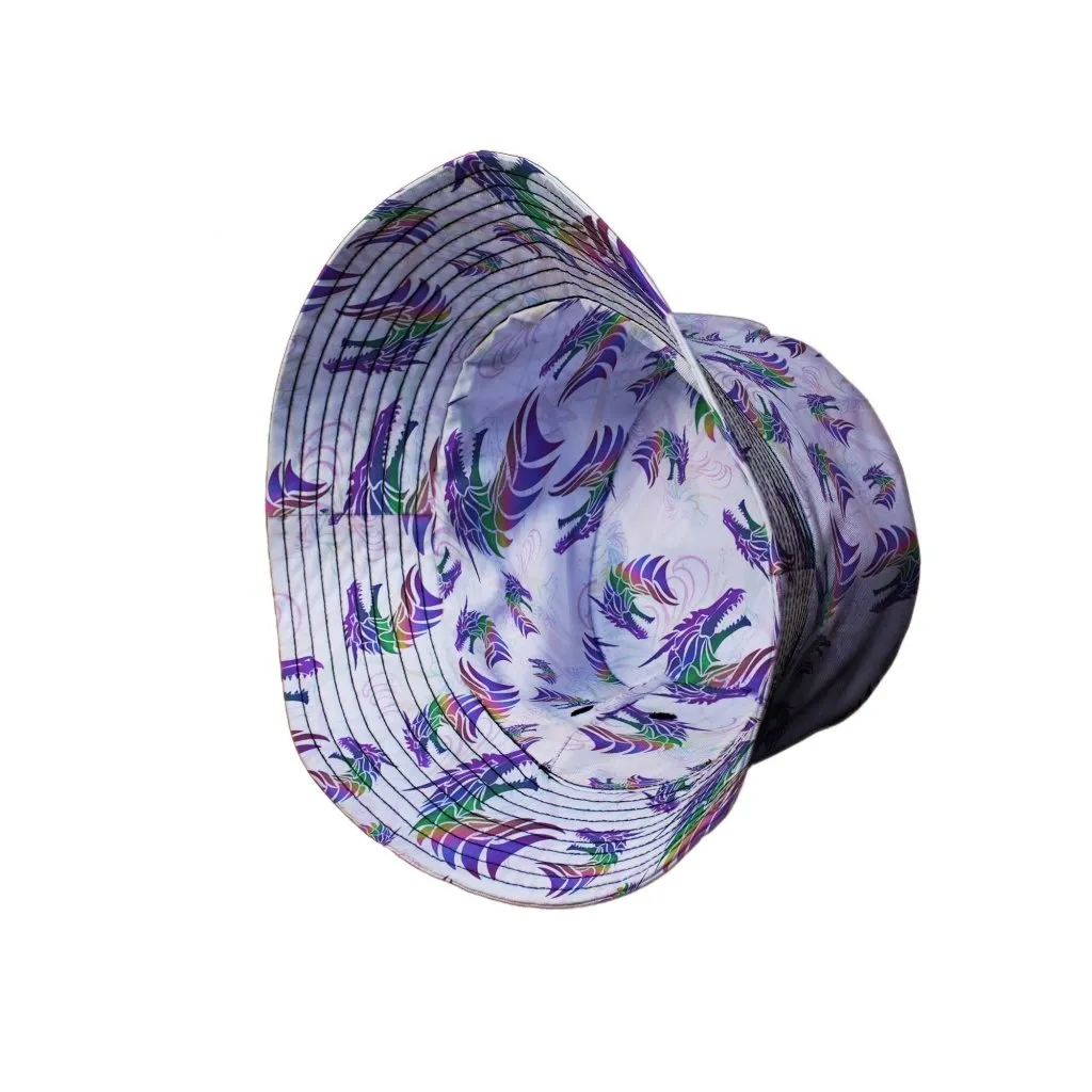 Rainbow Dragons and Unicorns Bucket Hat