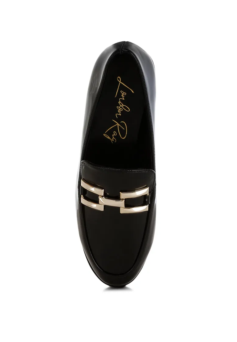 Revanta Patent Faux Leather Loafers