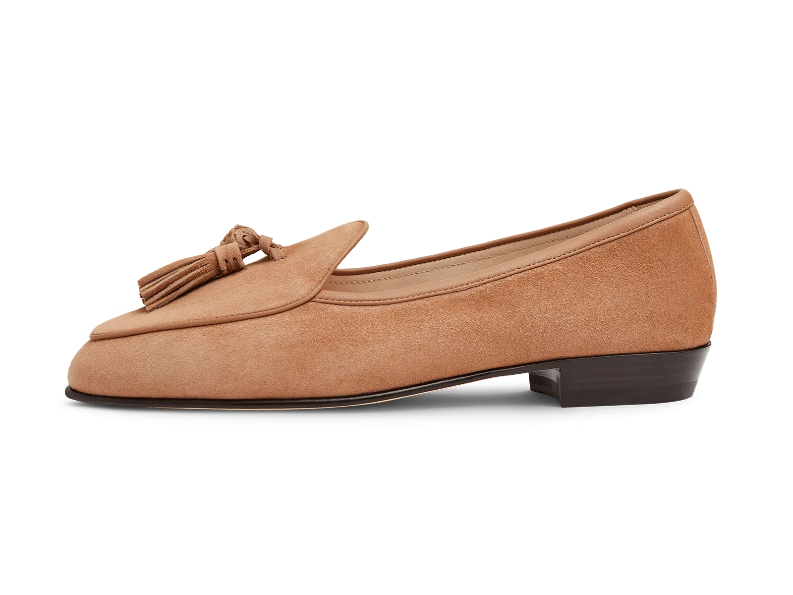 Sagan Tassel Loafers in Alezan Clair Luxe Suede