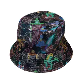 Space Alien Yoga Red Bucket Hat