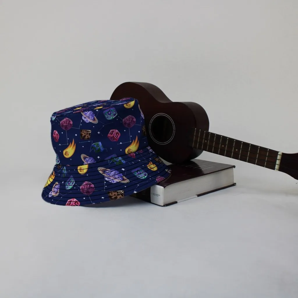 Space Dnd Dice Planets Bucket Hat