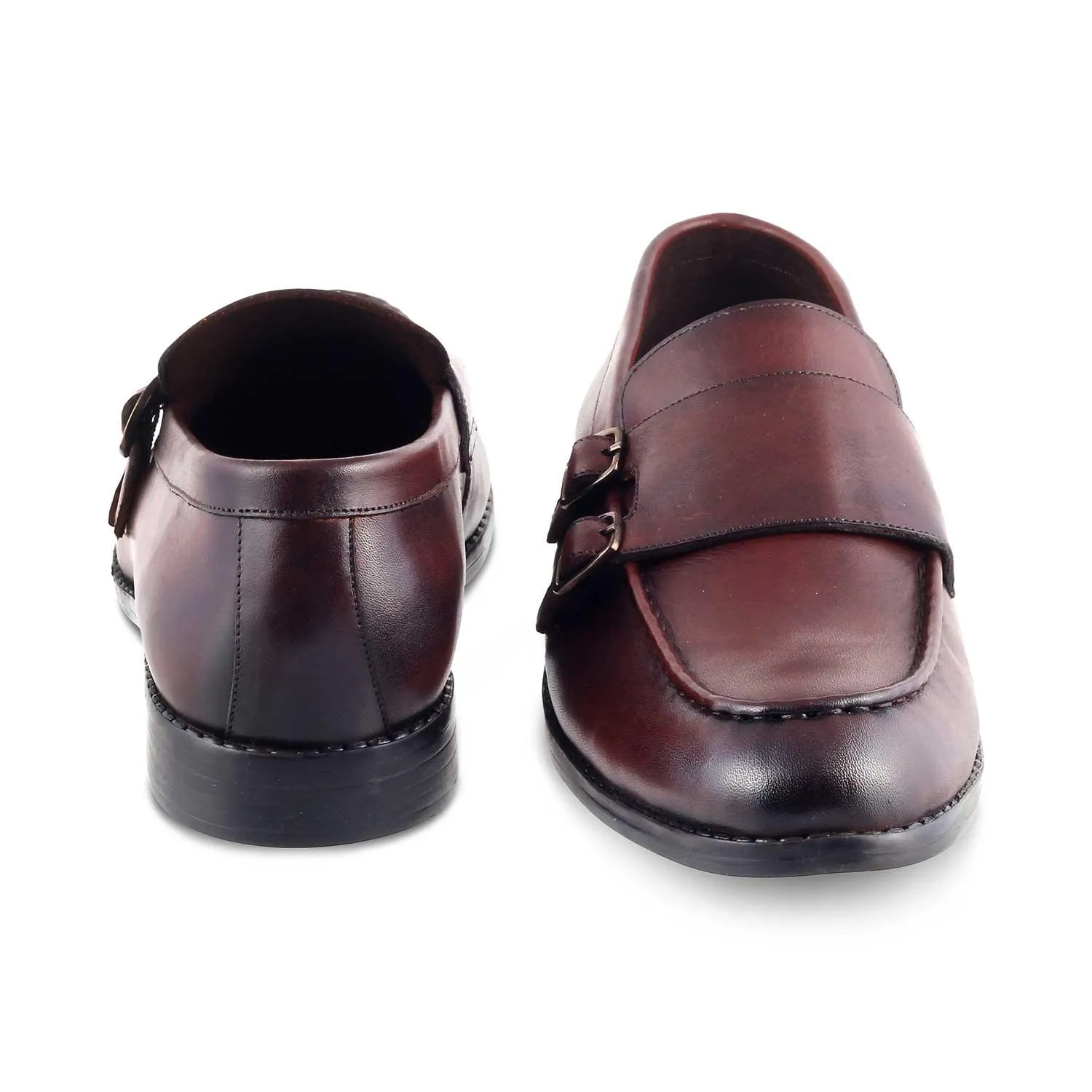 The Bondy Brown Men's Double Monk Shoes Tresmode