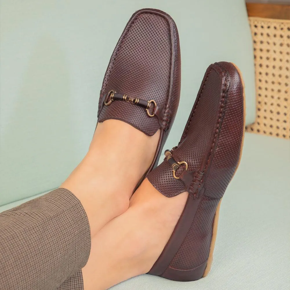 The Cenew Brown Men's Leather Loafers Tresmode