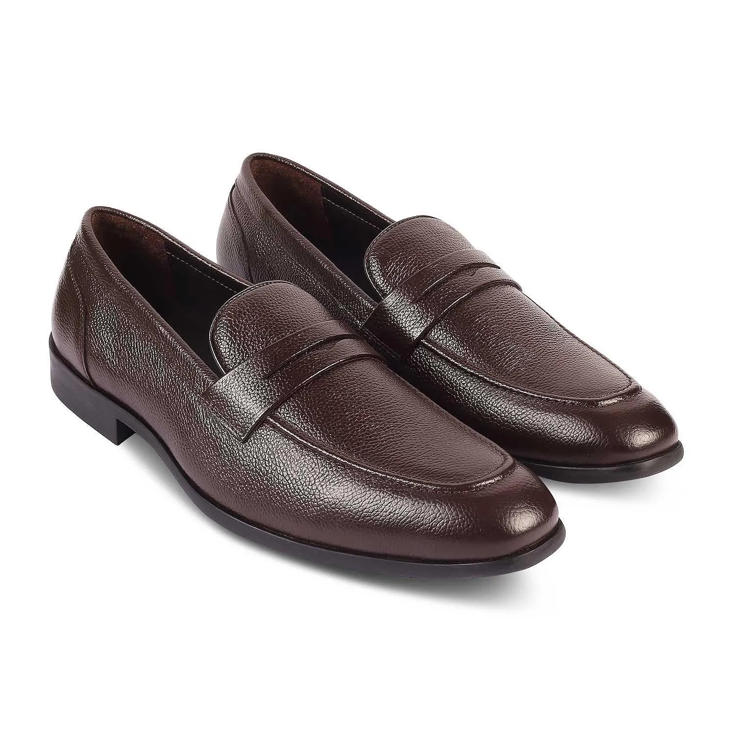 The Quebec Brown Men's Leather Loafers Tresmode