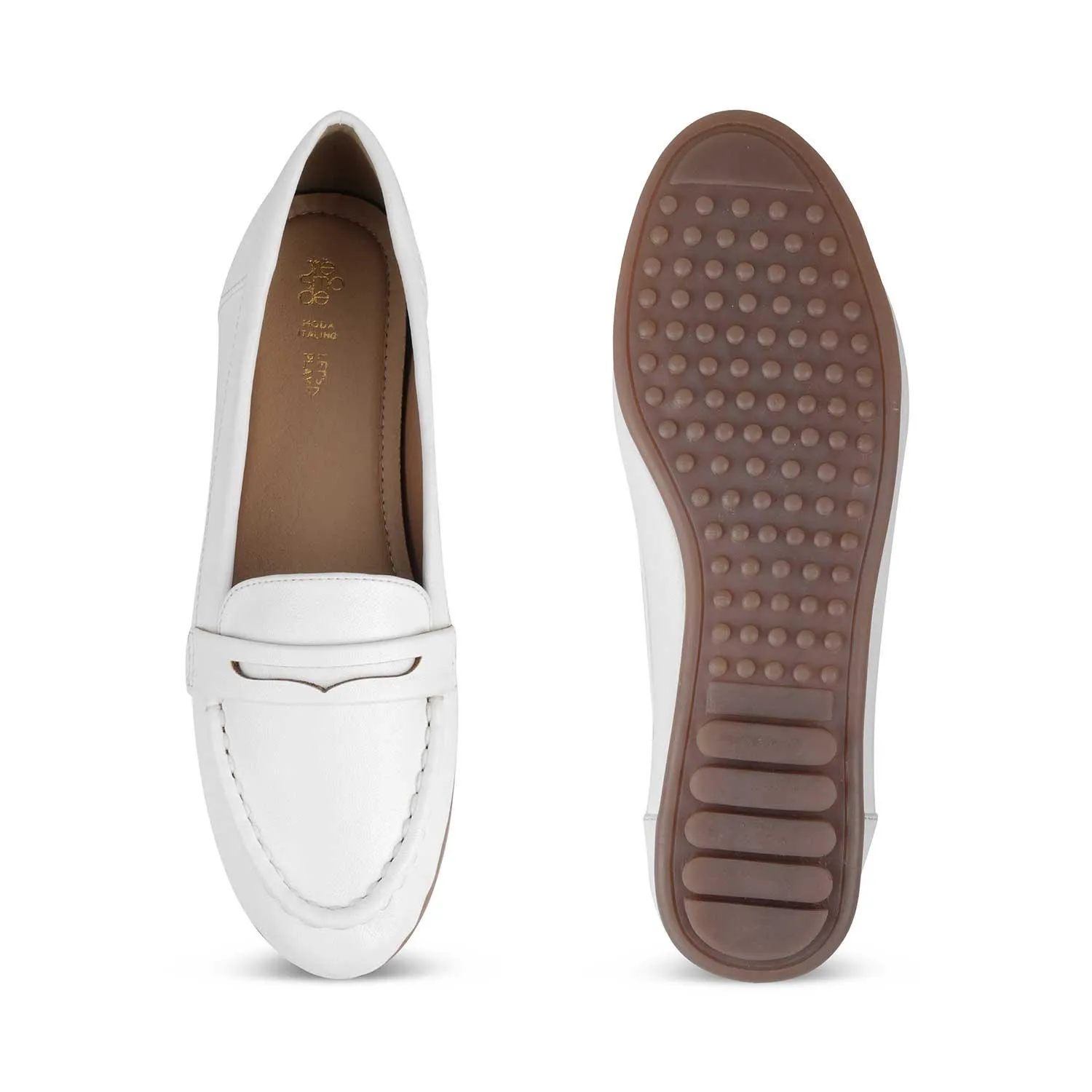 The Snap White Women's Casual Loafers Tresmode