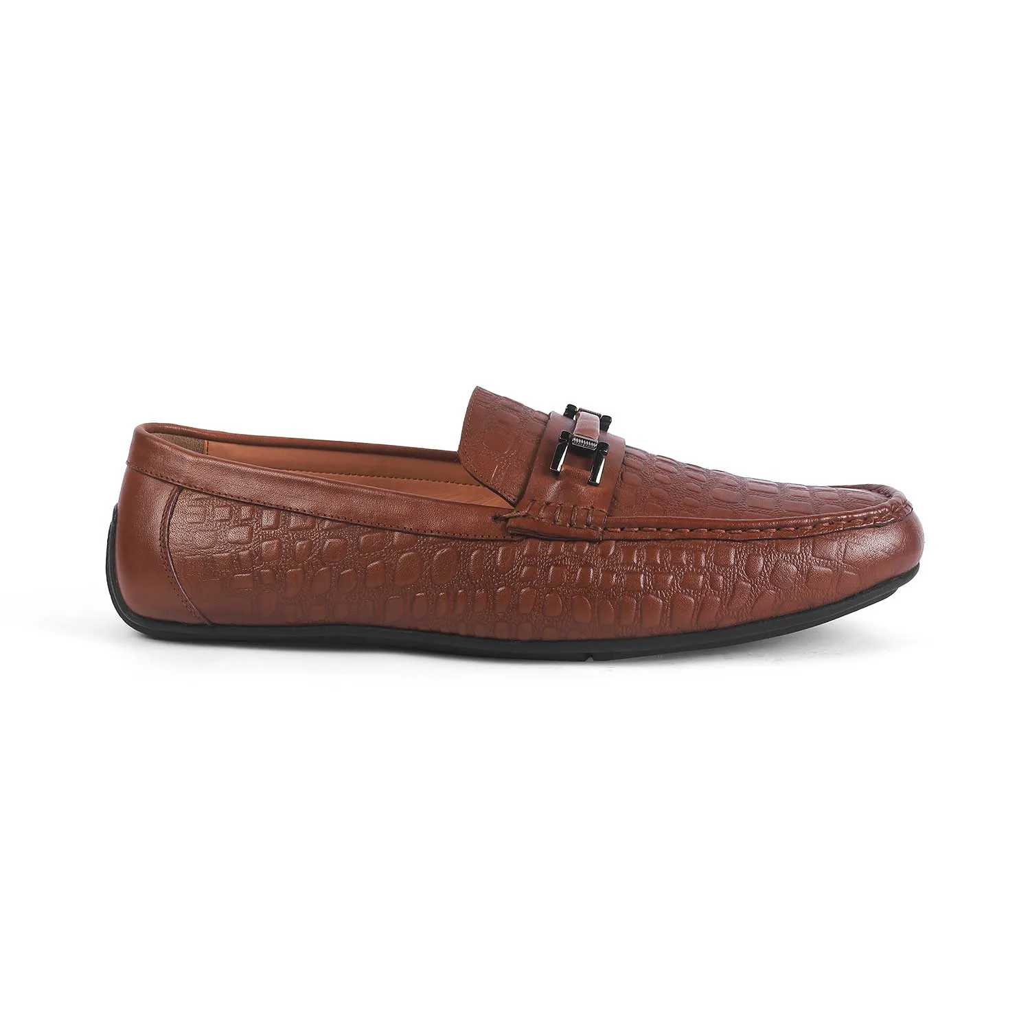 Tresmode Camil Tan Men's Leather Driving Loafers