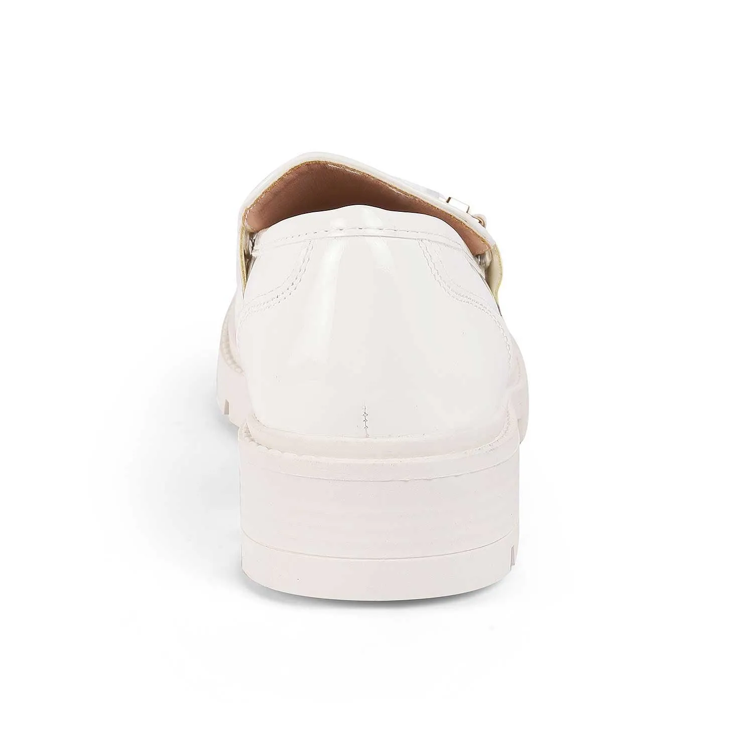 Tresmode Gstaad White Women's Chunky Sole Loafers