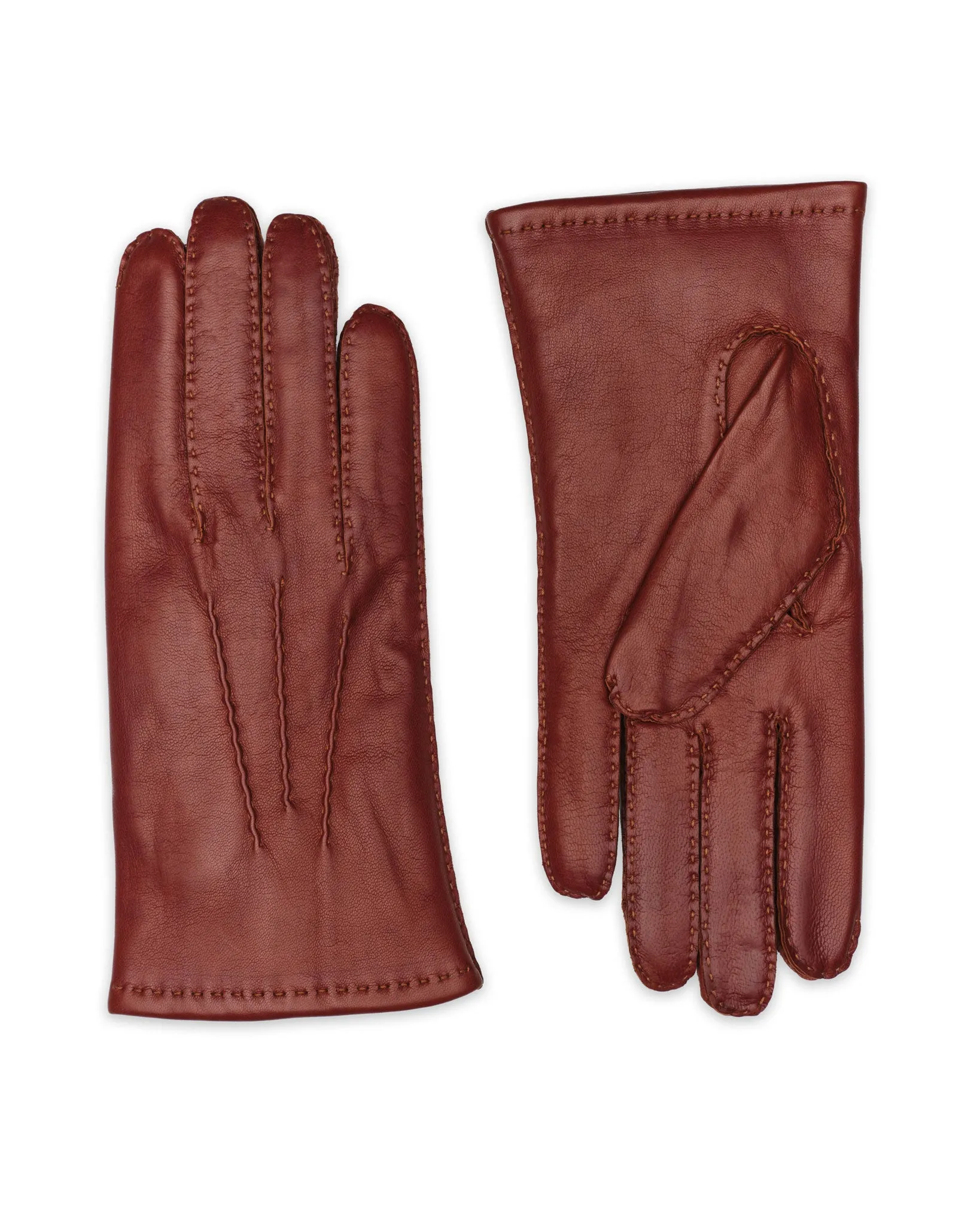 treviso Cognac leather gloves