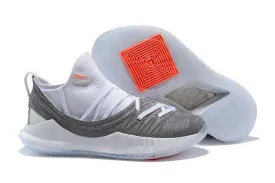 UA  Mens Basketball Sneakers Curry 5 Low Wolf Grey White