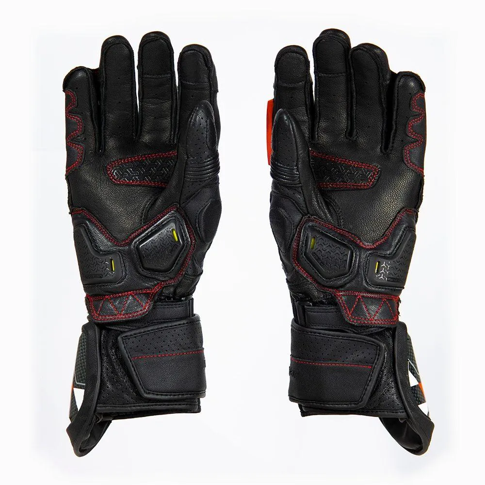 VIATERRA GRID – Full Gauntlet Leather Gloves (Black)